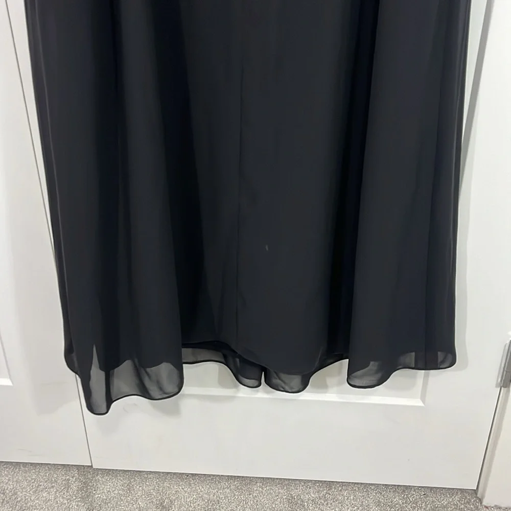 Alfred Sung Size 20 Black V-Neck Sleeveless Maxi Formal Dress - Picture 11 of 12